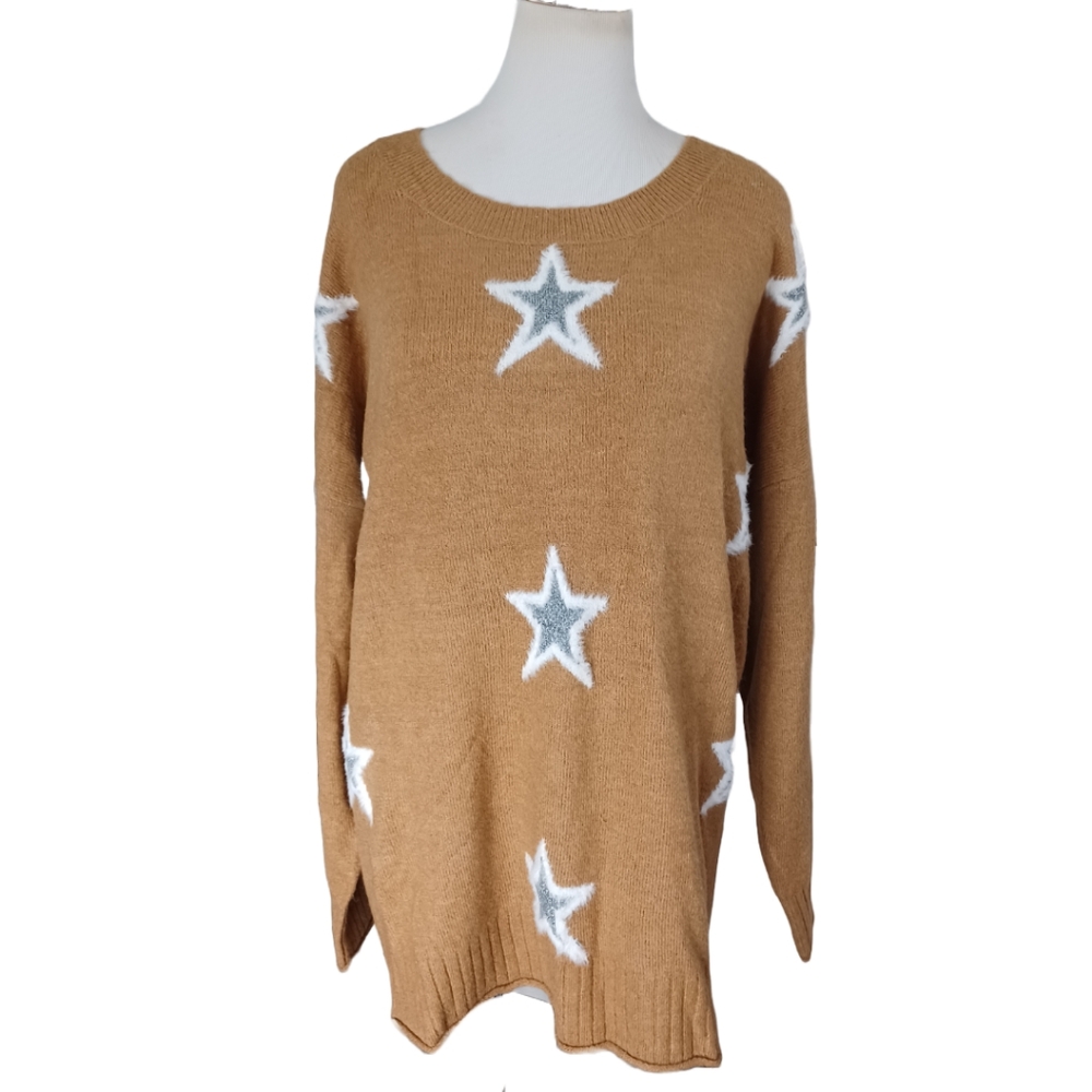 EVRI SWEATER WITH STARS SIZE 4X